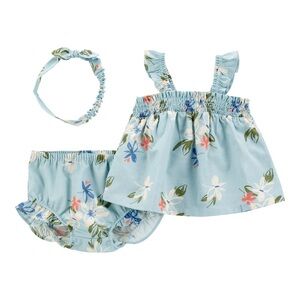 NEW Carter's Baby 3-Piece Floral Tank & Short Set- 6months